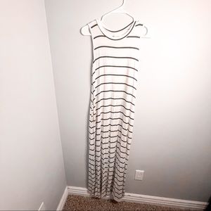 Black and White Striped Maxi Dress
